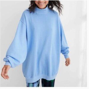 Aerie Mock Neck sweatshirt in Blue size small